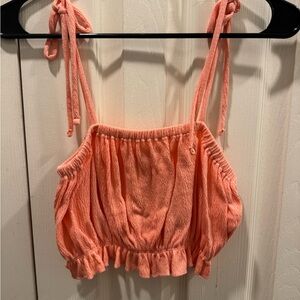 NEVER WORN! Target Wild Fable Coral Off-Shoulder Tie Women's Top